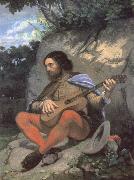 Gustave Courbet, Young man in a Landscape or The Guitarreor